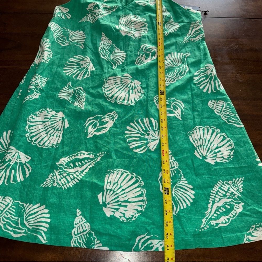 Jones New York Kelly Green Linen Blend Sea Shell Sleeveless Dress XL NWT - Picture 10 of 11